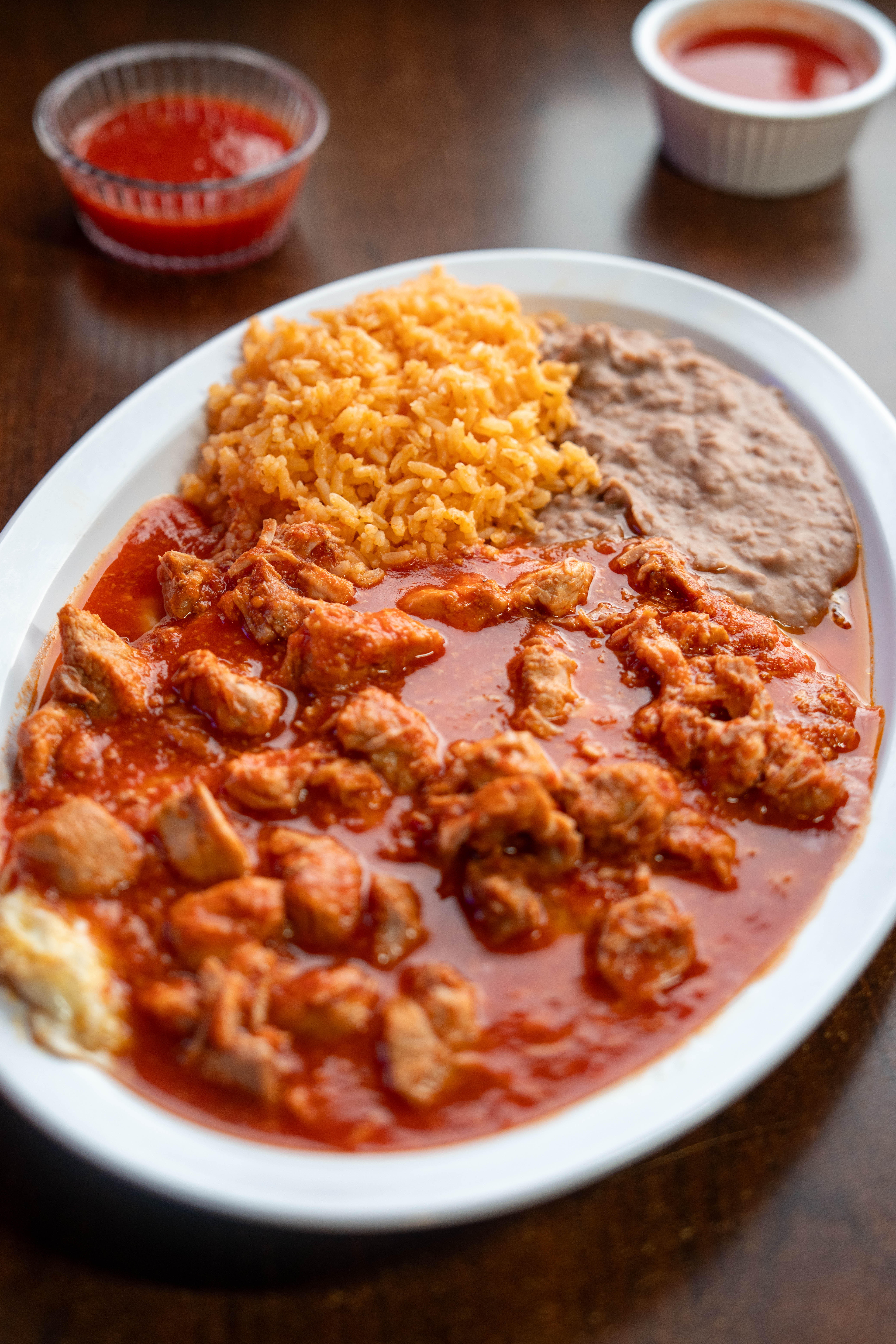 Colorful Mexican food spread
